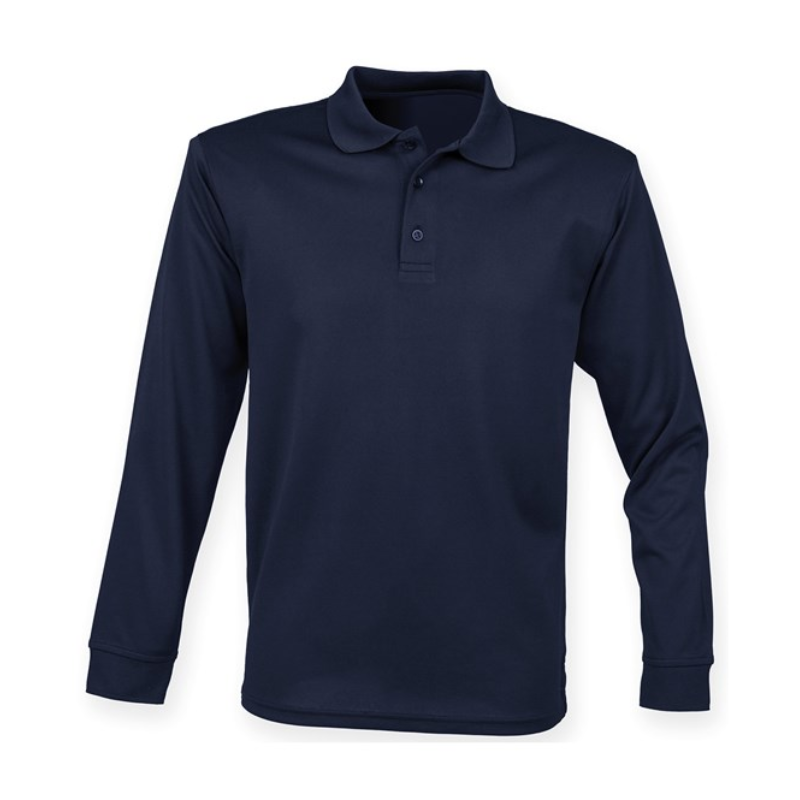 Henbury Long sleeve Coolplus® polo shirt