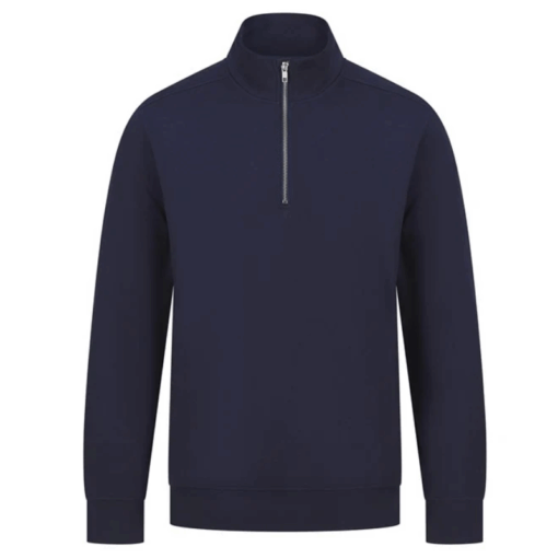 Henbury Unisex sustainable quarter-zip sweatshirt