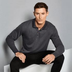 Kustom Kit Pique Long Sleeve Polo Shirt