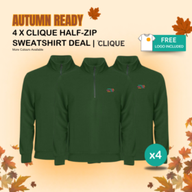 4 x Clique Half-Zip Sweatshirt Deal