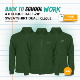 4 x Clique Half-Zip Sweatshirt Deal