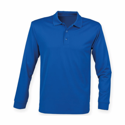 Henbury Long sleeve Coolplus® polo shirt 5 Henbury Long sleeve Coolplus® polo shirt