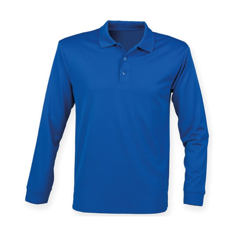 Henbury Long sleeve Coolplus® polo shirt