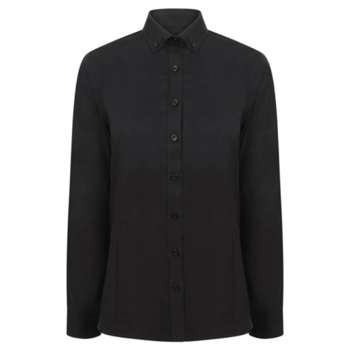 Henbury Women's modern long sleeve Oxford shirt