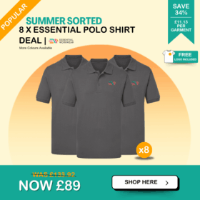 8 x Essential Polo Shirt Deal