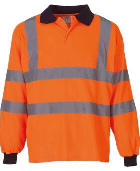 Yoko Hi-vis long sleeve polo