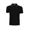 Pro Job Pique Two-Tone Polo Shirt - Black-Orange