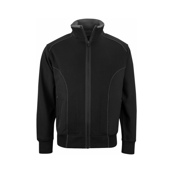 Pro Job Reinforced Full-Zip Softshell Jacket - Black/Black