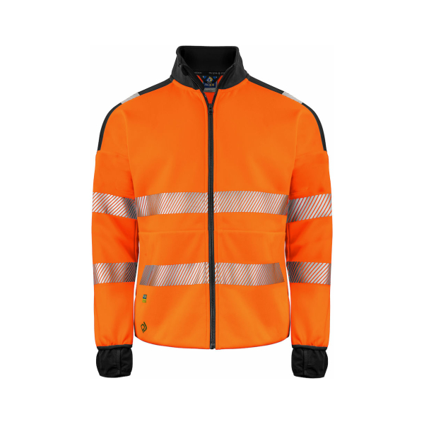 Pro Job Hi-Vis Full-Zip Sweatshirt - Orange/Black