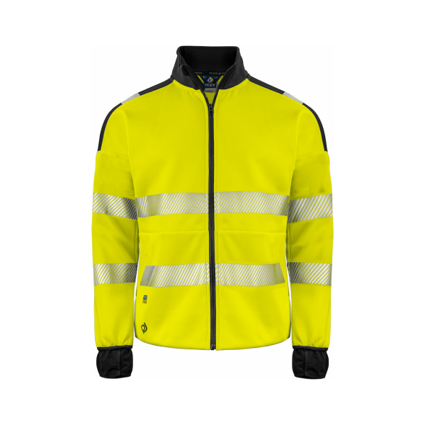 Pro Job Hi-Vis Full-Zip Sweatshirt - Yellow/Black