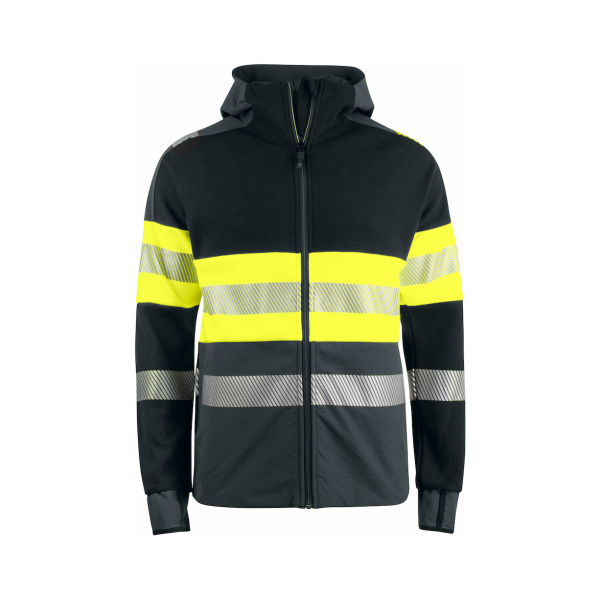 Pro Job Hi-Vis Two-Tone Technical Hood Jacket - Yellow/Black