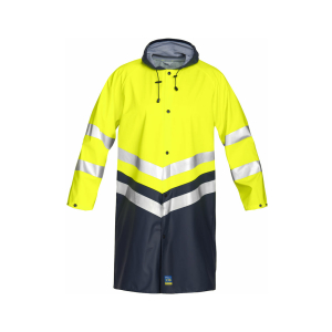 Pro Job Hi-Vis Rain Jacket - Yellow/Navy