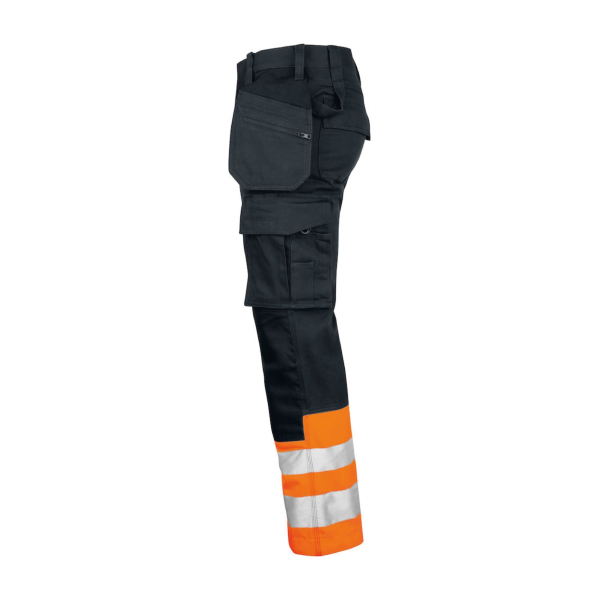 6530 Orange Black 3 scaled - Hi-Vis Waistpants EN ISO 20471 Class