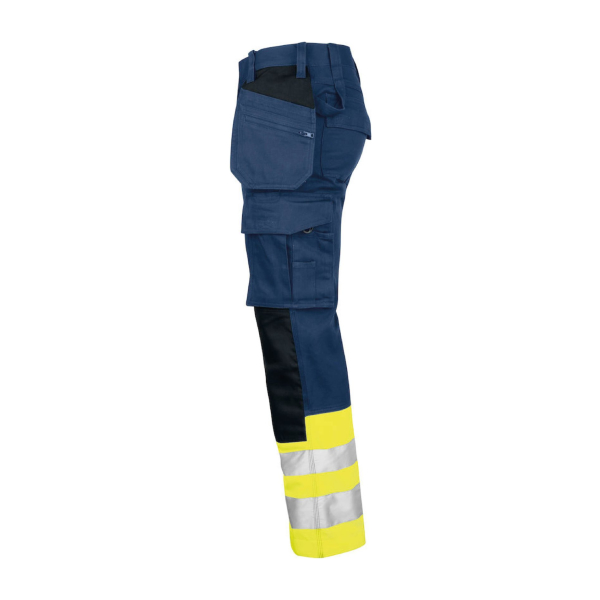 6530 Yellow Navy 4 scaled - Hi-Vis Waistpants EN ISO 20471 Class