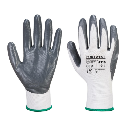A310GRW - Portwest Flexo Grip Nitrile Gloves