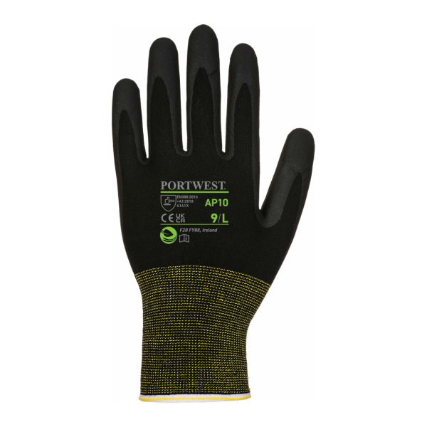 AP10K8R R - Portwest Planet Foam Nitrile Bamboo Gloves - 12 pack