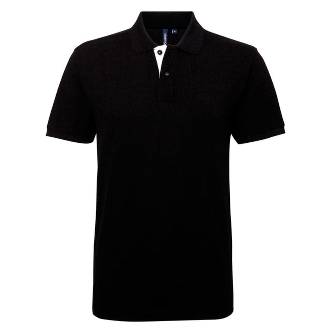 Asquith & Fox Men's Classic Fit Contrast Polo 5 Asquith-Fox-Mens-Classic-Fit-Contrast-Polo-BW