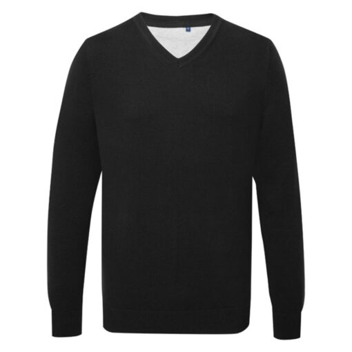 Asquith-Fox-Mens-Cotton-Blend-V-Neck-Sweater-B