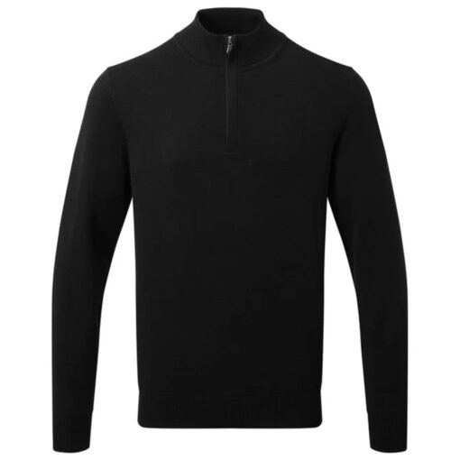 Asquith-Fox-Mens-Cotton-Blend-¼-Zip-Sweater-B