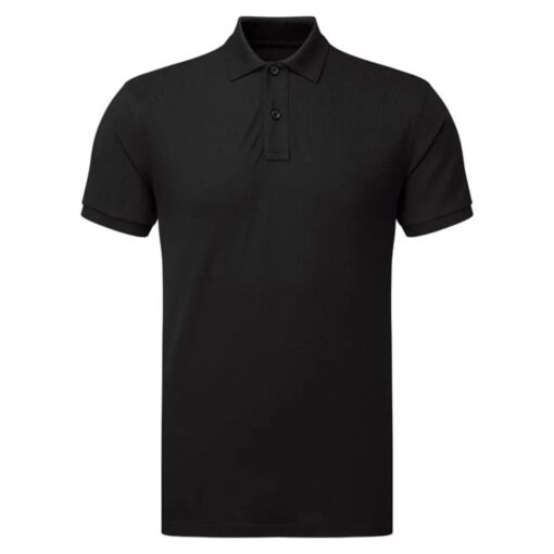 Asquith-Fox-Mens-Polycotton-Blend-Polo-BLK