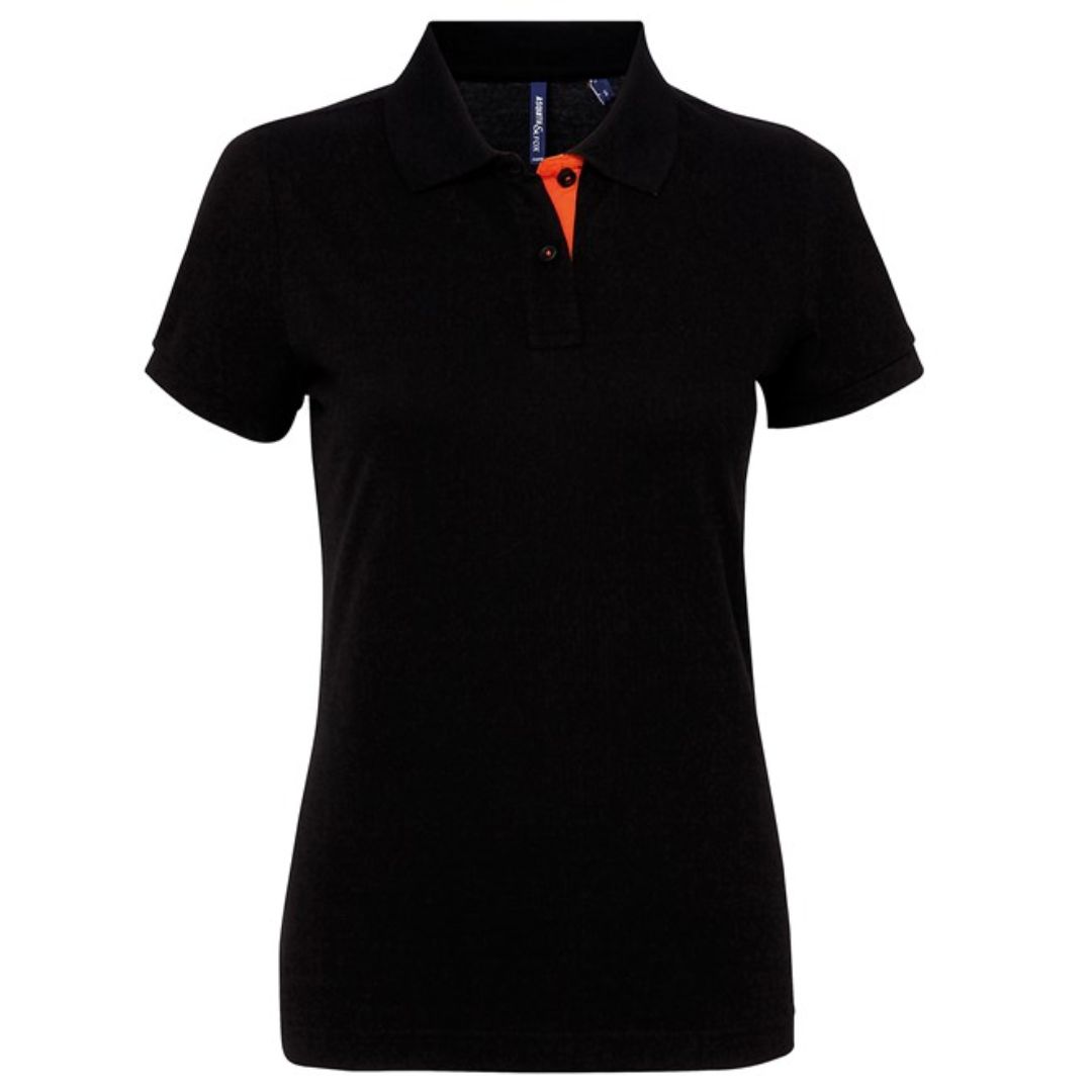 Asquith & Fox Women's Contrast Polo 1 Asquith-Fox-Womens-Contrast-Polo-BO