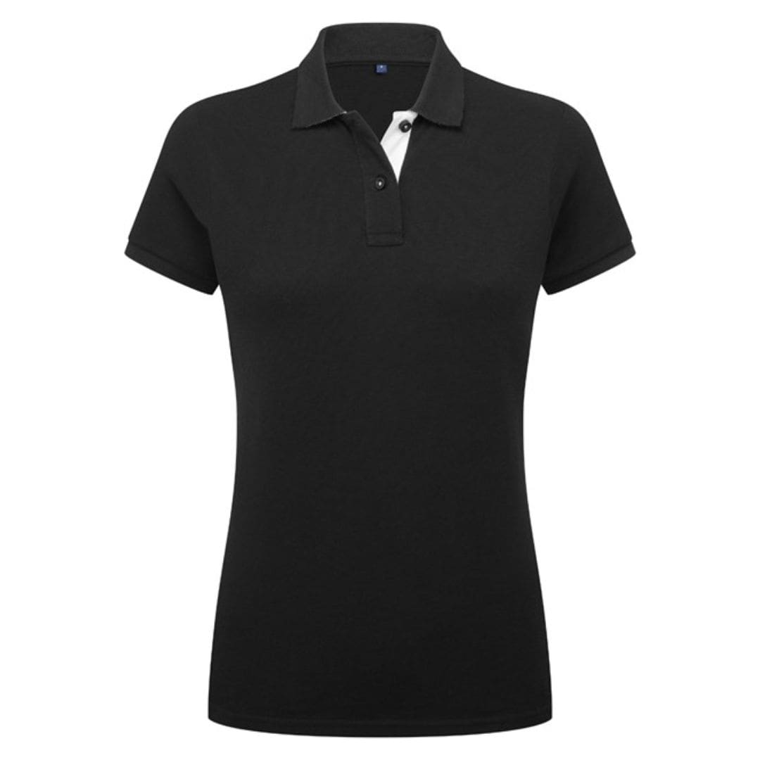 Asquith & Fox Women's Contrast Polo 4 Asquith-Fox-Womens-Contrast-Polo-BW