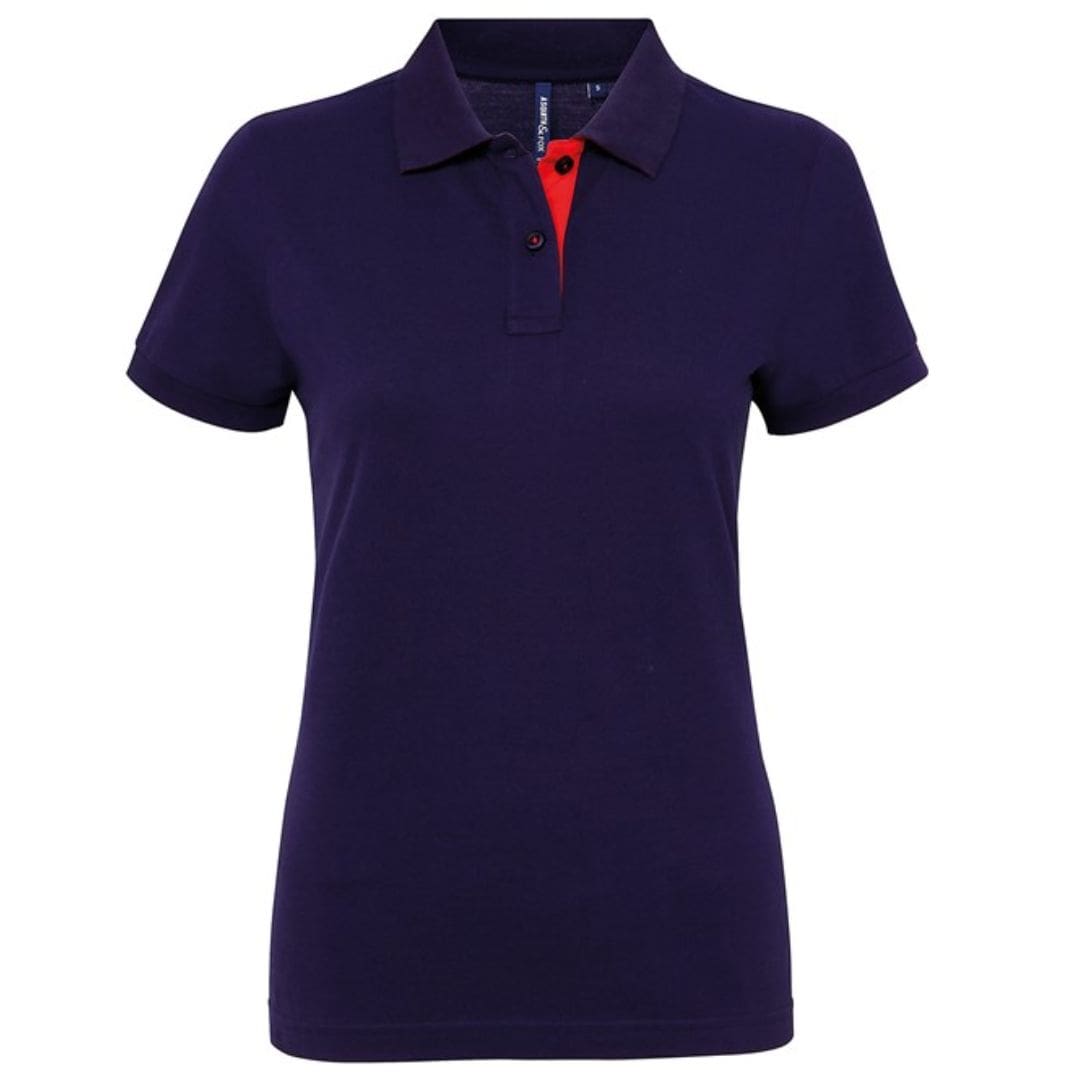 Asquith & Fox Women's Contrast Polo 5 Asquith-Fox-Womens-Contrast-Polo-NR