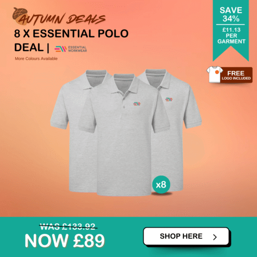 essential workwear polo shirt deal