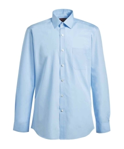 BK150 BLU FRONT - Brook Taverner Rapino Poplin Shirt