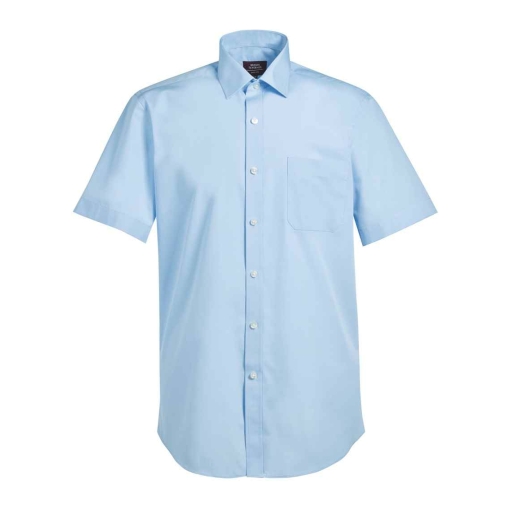 BK152 BLU FRONT - Brook Taverner Rosello Poplin Shirt