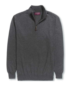 BK555 CHA FRONT - Brook Taverner Dallas Zip Neck Sweater