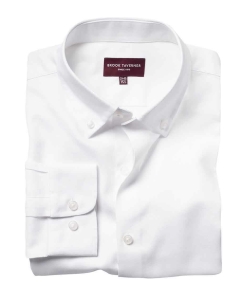 BK582 WHI FRONT - Brook Taverner Toronto Oxford Shirt