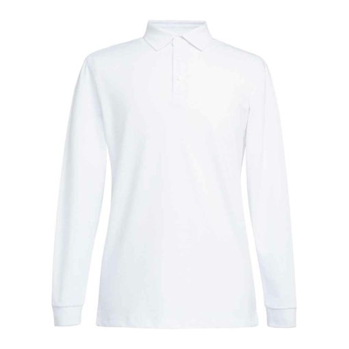 BK615 WHI FRONT - Brook Taverner Frederick Long Sleeve Polo Shirt