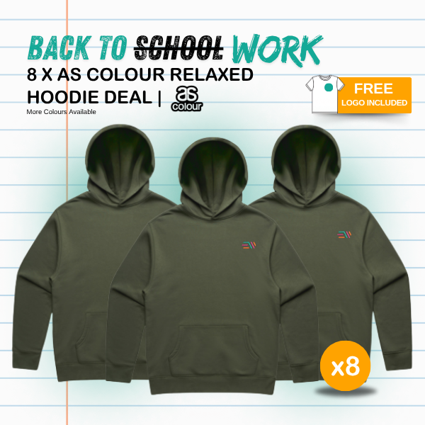 8 x AS Colour Relaxed Hoodie Deal 1 as colour hoodie deal