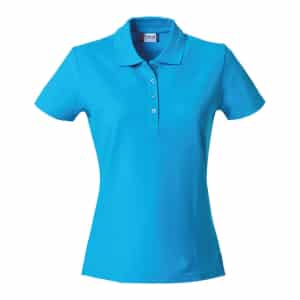 Basic Polo Ladies 028231 Turquoise scaled - Clique Basic Polo - Ladies Fit