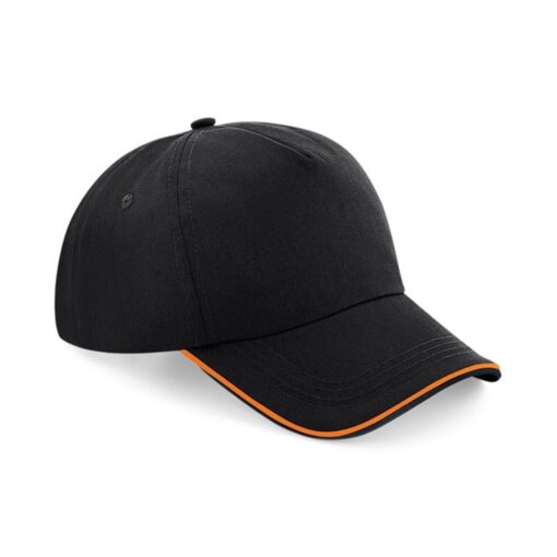 Beechfield-Authentic-5-Panel-Cap-Piped-Peak-BO