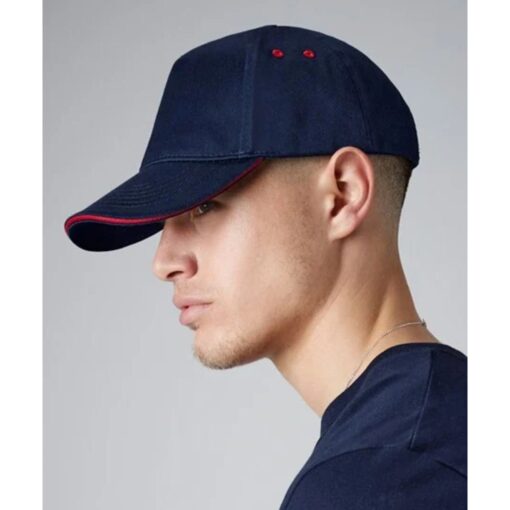 Beechfield-Ultimate-5-Panel-Cap-Two-Tone-Sandwich-Peak