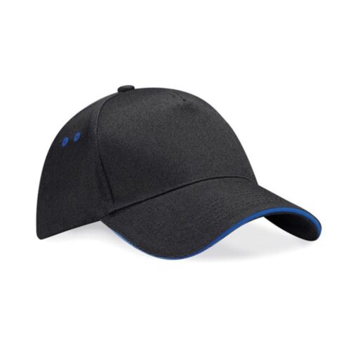 Beechfield-Ultimate-5-Panel-Cap-Two-Tone-Sandwich-Peak-BBR