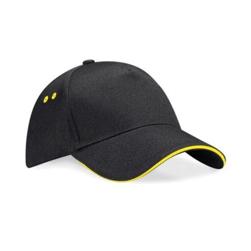 Beechfield-Ultimate-5-Panel-Cap-Two-Tone-Sandwich-Peak-BY