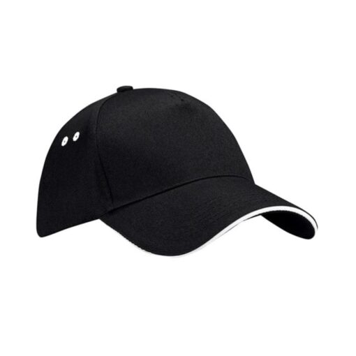 Beechfield-Ultimate-5-Panel-Cap-Two-Tone-Sandwich-PeakBW-1