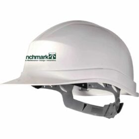 Benchmarks Printed Hard Hat - White