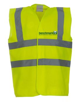 Benchmark Printed Hi Vis Vest - Yellow
