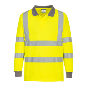 Yellow Bespoke Custom Printed Workwear Hi Vis Safety Polo Shirt EN471 