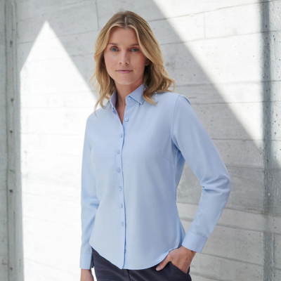 Henbury Women's ‘Cotton-Feel’ Coolplus® Shirt 3 Women’s long sleeve ‘cotton-feel’ Coolplus® shirt