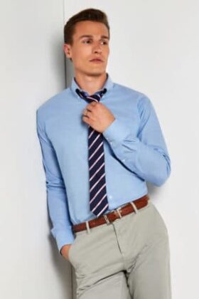 Kustom Kit Workplace  long-sleeved  Oxford Shirt – Men’s Fit