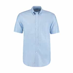 KK350 Light Blue - Kustom Kit Workplace Short-sleeved Oxford Shirt - Men's Fit