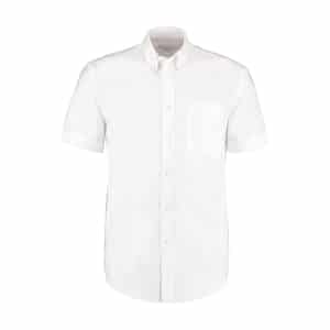 KK350 White - Kustom Kit Workplace Short-sleeved Oxford Shirt - Men's Fit