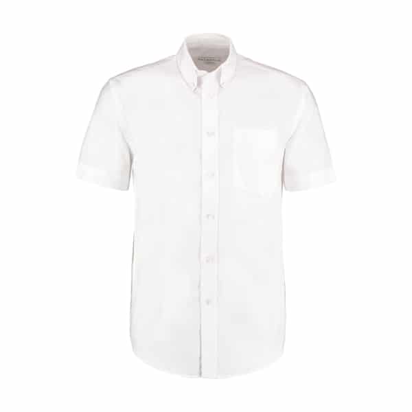 KK350 White - Kustom Kit Workplace Short-sleeved Oxford Shirt - Men's Fit