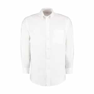 KK351 White - Kustom Kit Workplace long-sleeved Oxford Shirt - Men's Fit