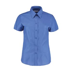 KK360 Italian Blue - Kustom Kit Workplace Short-Sleeved Oxford Blouse - Ladies Fit